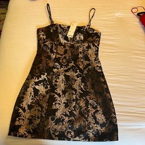 NWT Black Dress with gold details - UO